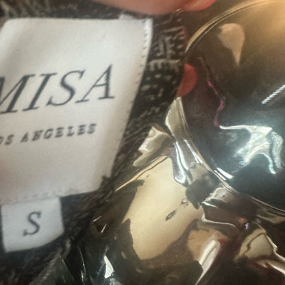 NWT SIZE S Misa Los Angeles Gray High-Low Halter Sundress