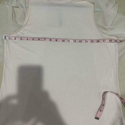 SIZE XL Cable & Gauge Light Pink Top with Ruffle on the Sides and a Keyhole Back