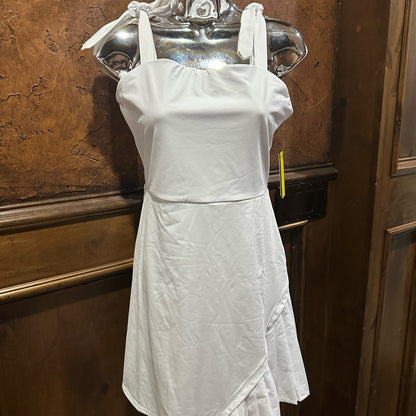 NWT SIZE M EleVen by Venus Williams White Ruffled Sundress