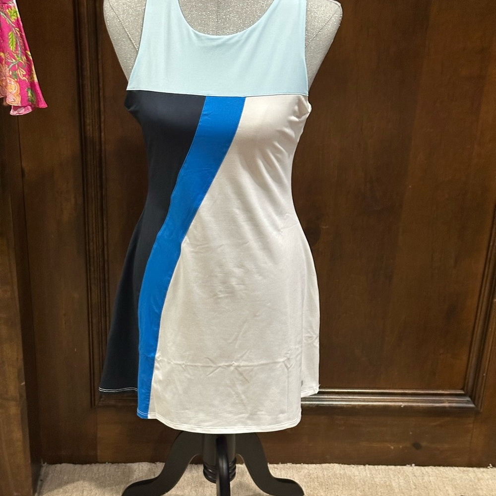 NWT SIZE M EleVen by Venus Williams Blue and White Swim Coverup