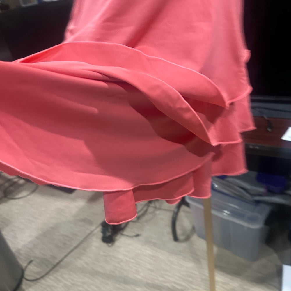 NWT SIZE M EleVen by Venus Williams  Pink Asymmetrical Ruffled Mini Dress