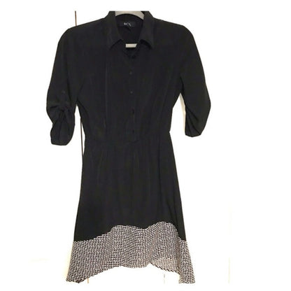 NWOT SIZE XL BCX Black and White Puff Sleeve Midi Dress