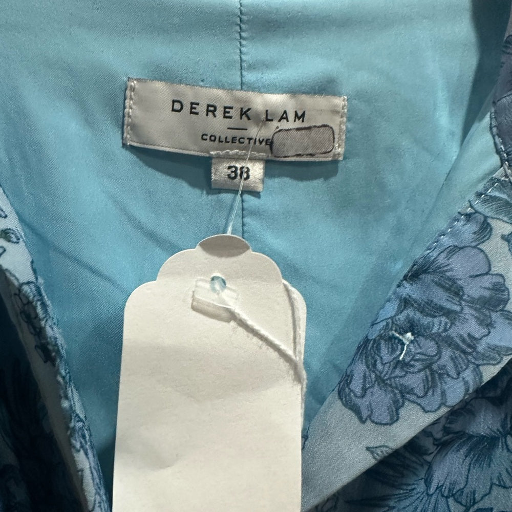 SIZE 38 Derek Lam Blue and White A-Line Maxi Dress