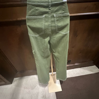 NWOT SIZE 30 GOGO Green Capris Relaxed Fit Cotton