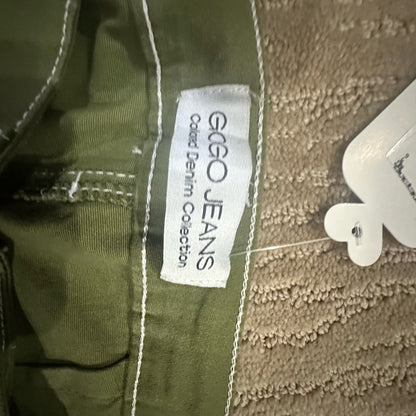 NWOT SIZE 30 GOGO Green Capris Relaxed Fit Cotton