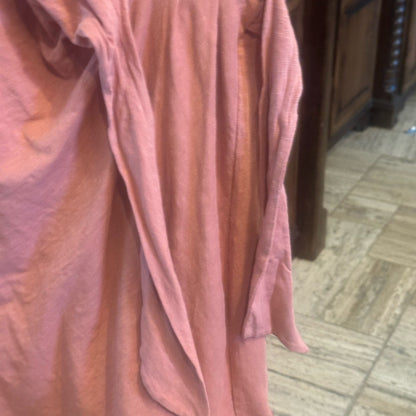 NWT SIZE XL Sundry Pink Ruched Tie Front Mini Dress