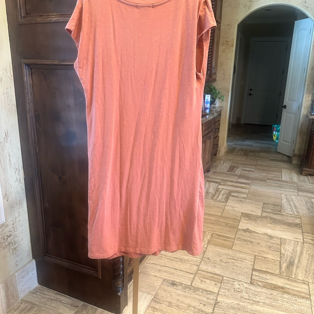 NWT SIZE XL Sundry Pink Ruched Tie Front Mini Dress