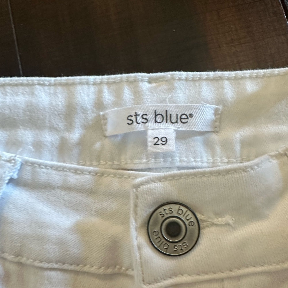 NWT SIZE 29 STS Blue White Straight Leg Jeans High-Waisted