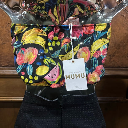 NWT SIZE M Show Me Your MuMu Strapless Yellow Orange Crop Top
