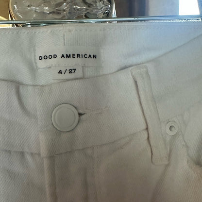 NWT SIZE 27 Good American White Flare Jeans High-Rise