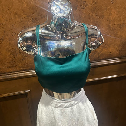 NWOT SIZE S Show Me Your MuMu Emerald Green Crop Camisole