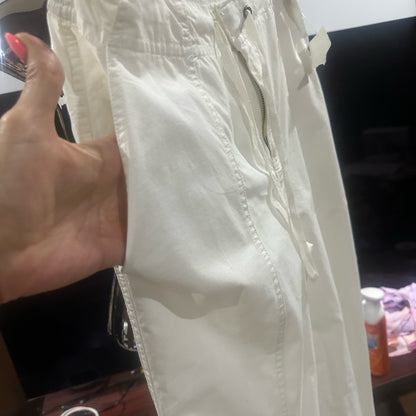 NWOT SIZE S bp White High-Waisted Wide-Leg Trousers