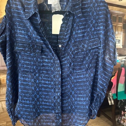 NWT SIZE S Misa Los Angeles Blue Maxi Skirt A-Line Cocktail