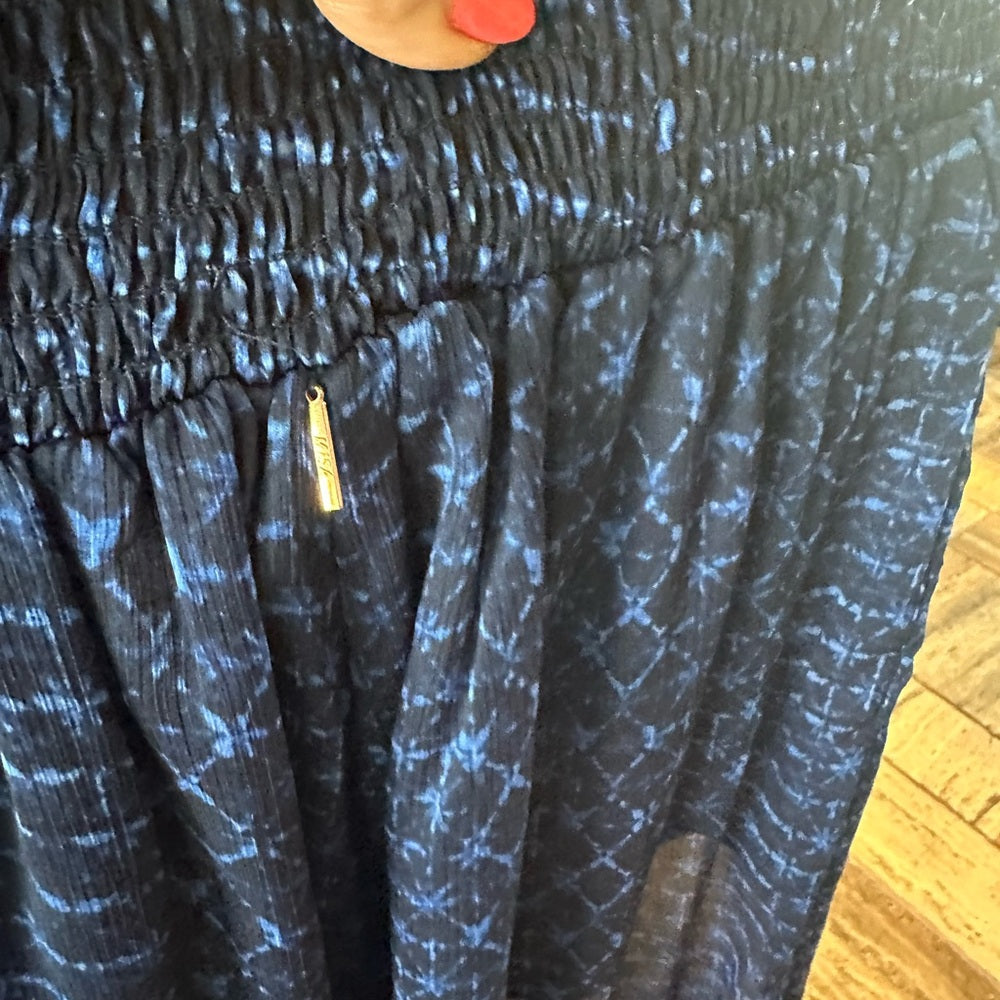 NWT SIZE S Misa Los Angeles Blue Maxi Skirt A-Line Cocktail