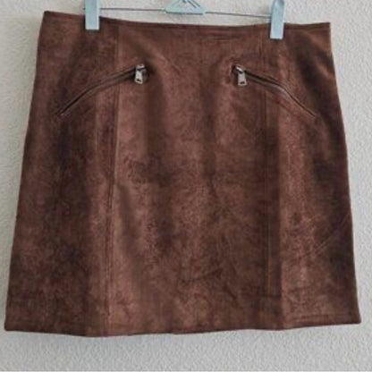 NWT SIZE 4/27 Tractr Brown Pencil Mini Skirt Work