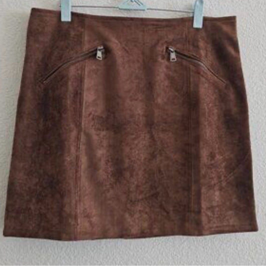 NWT SIZE 4/27 Tractr Brown Pencil Mini Skirt Work