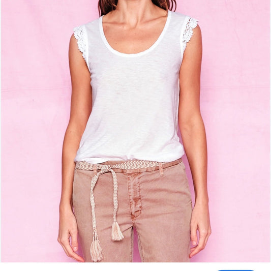 NWT SIZE 1/S Sundry Pink Ruffled Tank Top