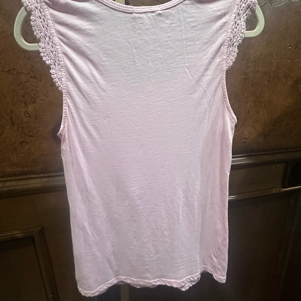 NWT SIZE 1/S Sundry Pink Ruffled Tank Top