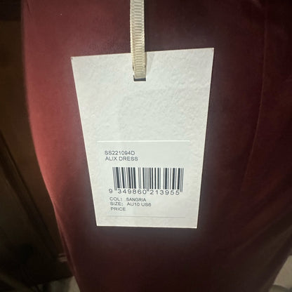 NWT SIZE 6 Elegant Burgundy Halter Maxi Dress for Prom
