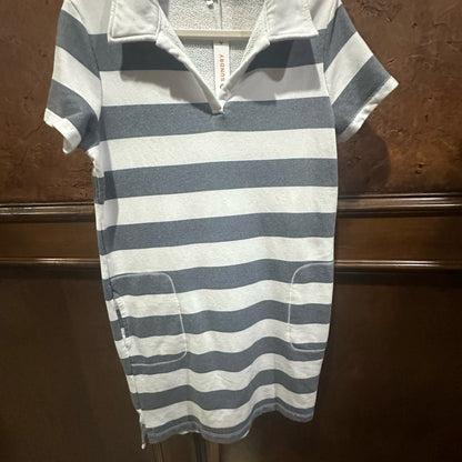 NWT SIZE L Sundry Blue and White Striped Mini Dress