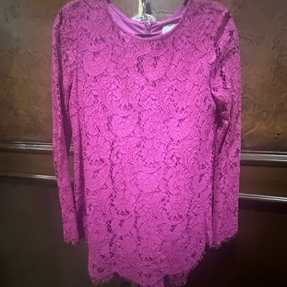 SIZE 2 Adam Lippes Pink Long Sleeve Boxy Blouse
