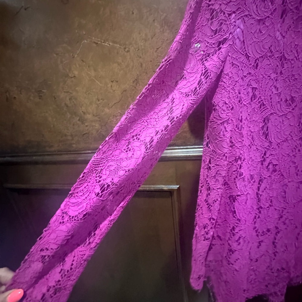 SIZE 2 Adam Lippes Pink Long Sleeve Boxy Blouse