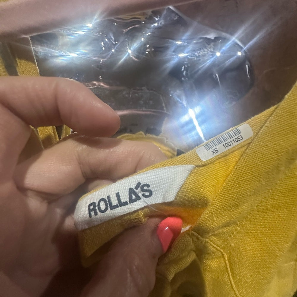 SIZE XS ROLLA'S Yellow Spaghetti Strap Midi Sundress