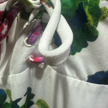 SIZE 4 Ashley By 26 International Red and Green Ruffled Mini Dress