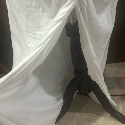 SIZE XL Elegant White Strapless Gown with Cutout and Slit