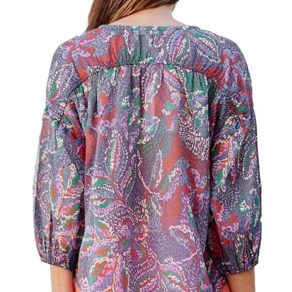 NWT SIZE S/1 Sundry Pink Embellished 3/4 Sleeve Blouse