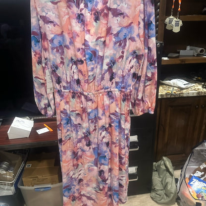 NWT SIZE M Westbound Pink Buttoned Dress with Bishop Sleeves