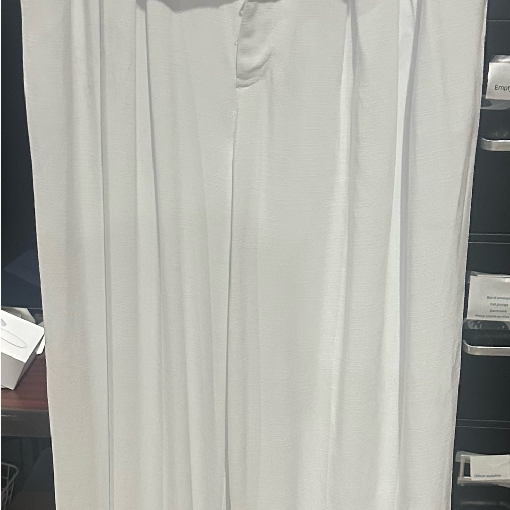 NWT SIZE 12 Bar III White Wide Leg Cropped Pants