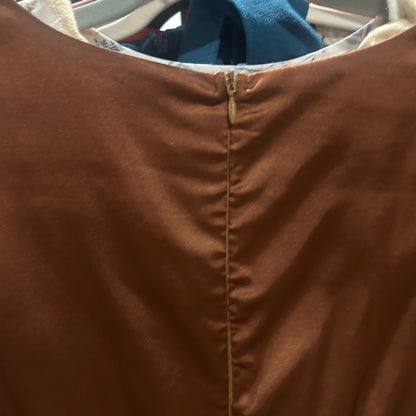 NWOT SIZE L JessaKae Brown V-Neck Flutter Sleeve Sundress