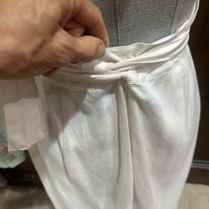 SIZE 14 White V-neck Sleeveless Midi Sundress for Brides