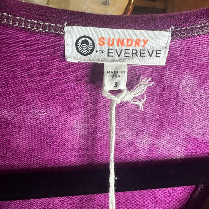 NWT SIZE L/3 Sundry Purple Tie-Dye Mini Dress