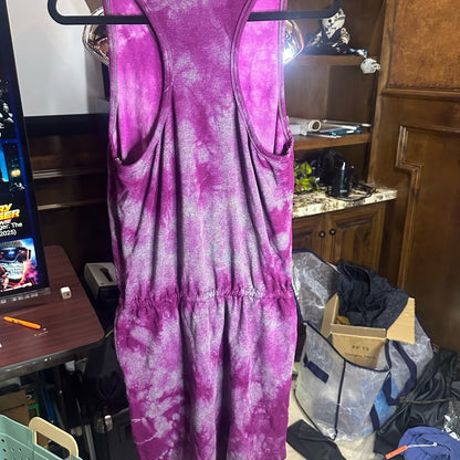 NWT SIZE L/3 Sundry Purple Tie-Dye Mini Dress