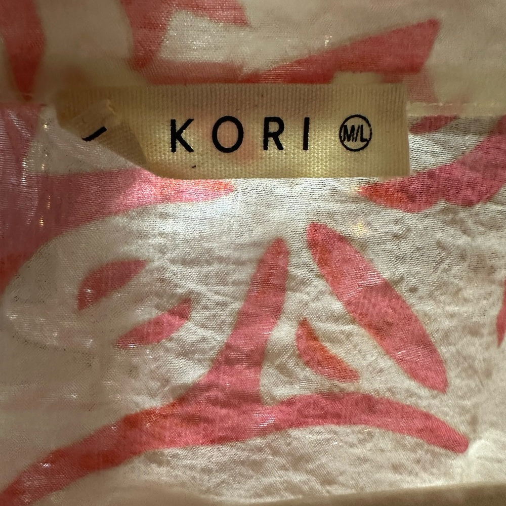 NWOT SIZE M/L Kori Blue and Orange Bohemian kimono