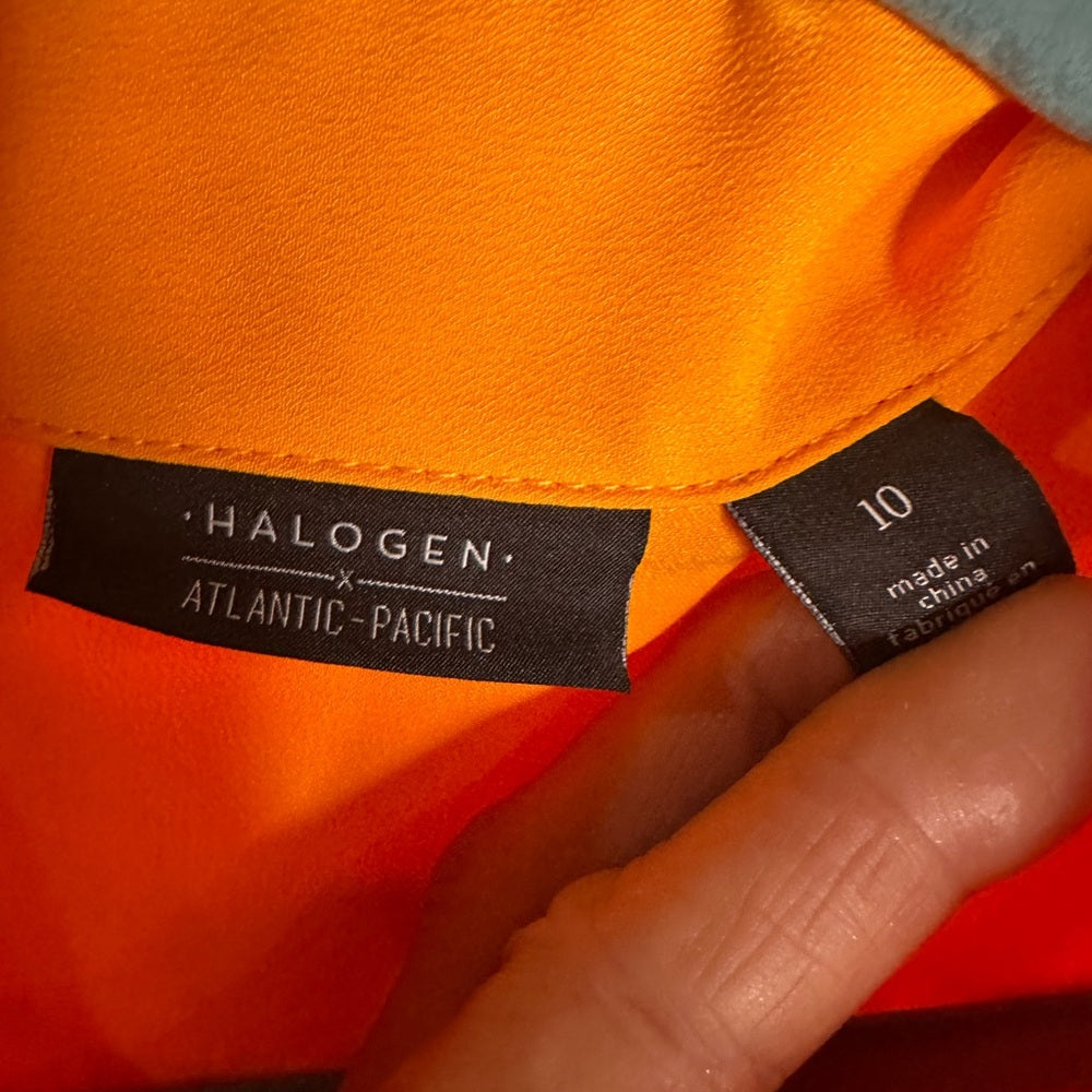 NWT SIZE 10 Halogen Yellow Tiered Ruffled Long Sleeve Dress