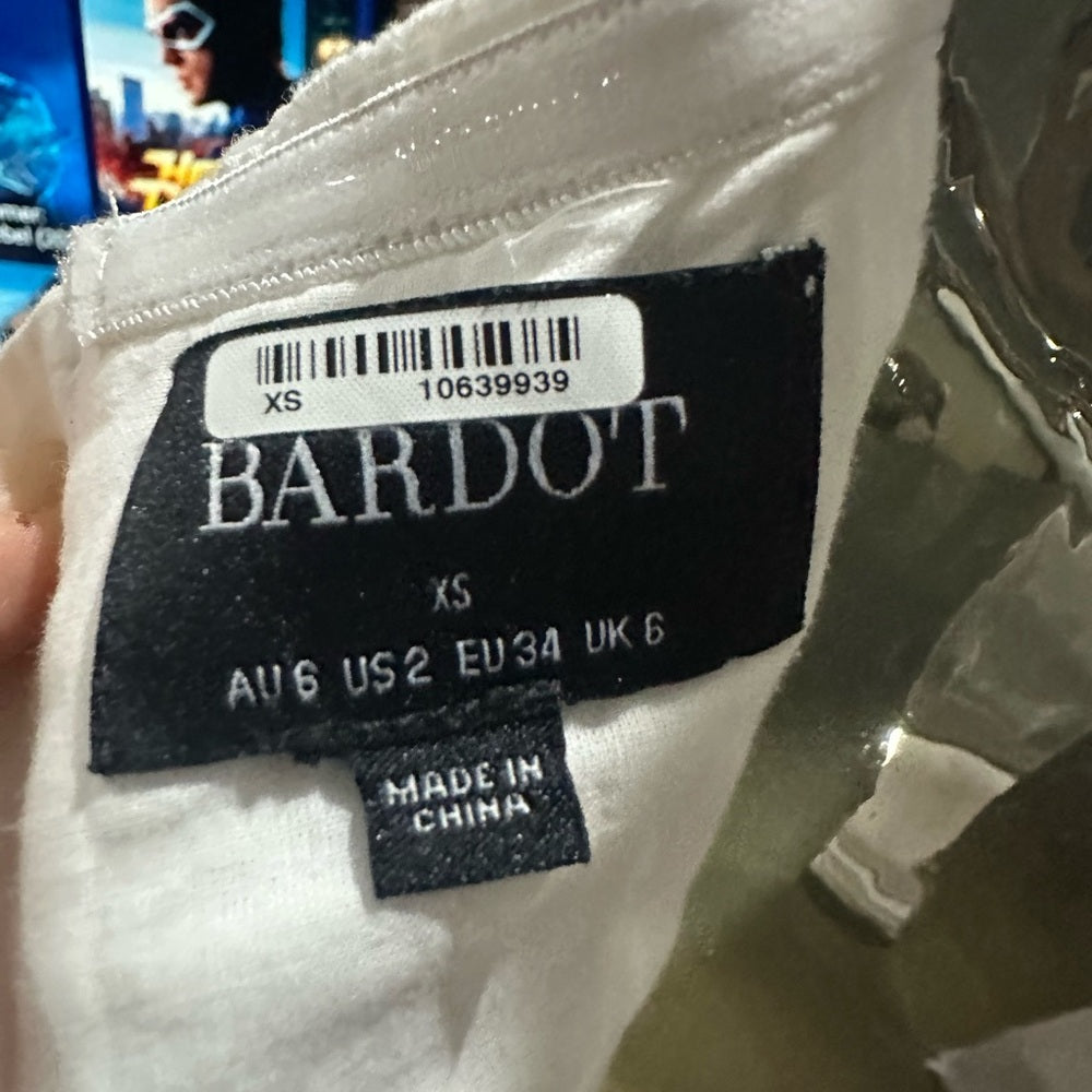 Bardot Cream Sleeveless Bustier Crop Top