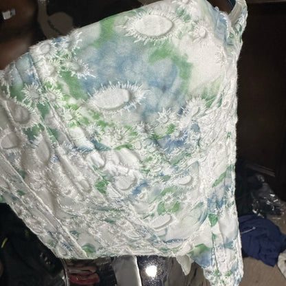 Bardot Cream Sleeveless Bustier Crop Top