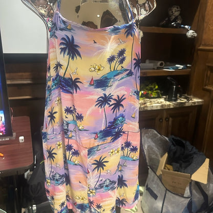 SIZE M Hobie Pink and Blue Tropical Jumpsuit