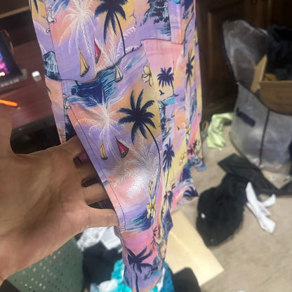 SIZE M Hobie Pink and Blue Tropical Jumpsuit