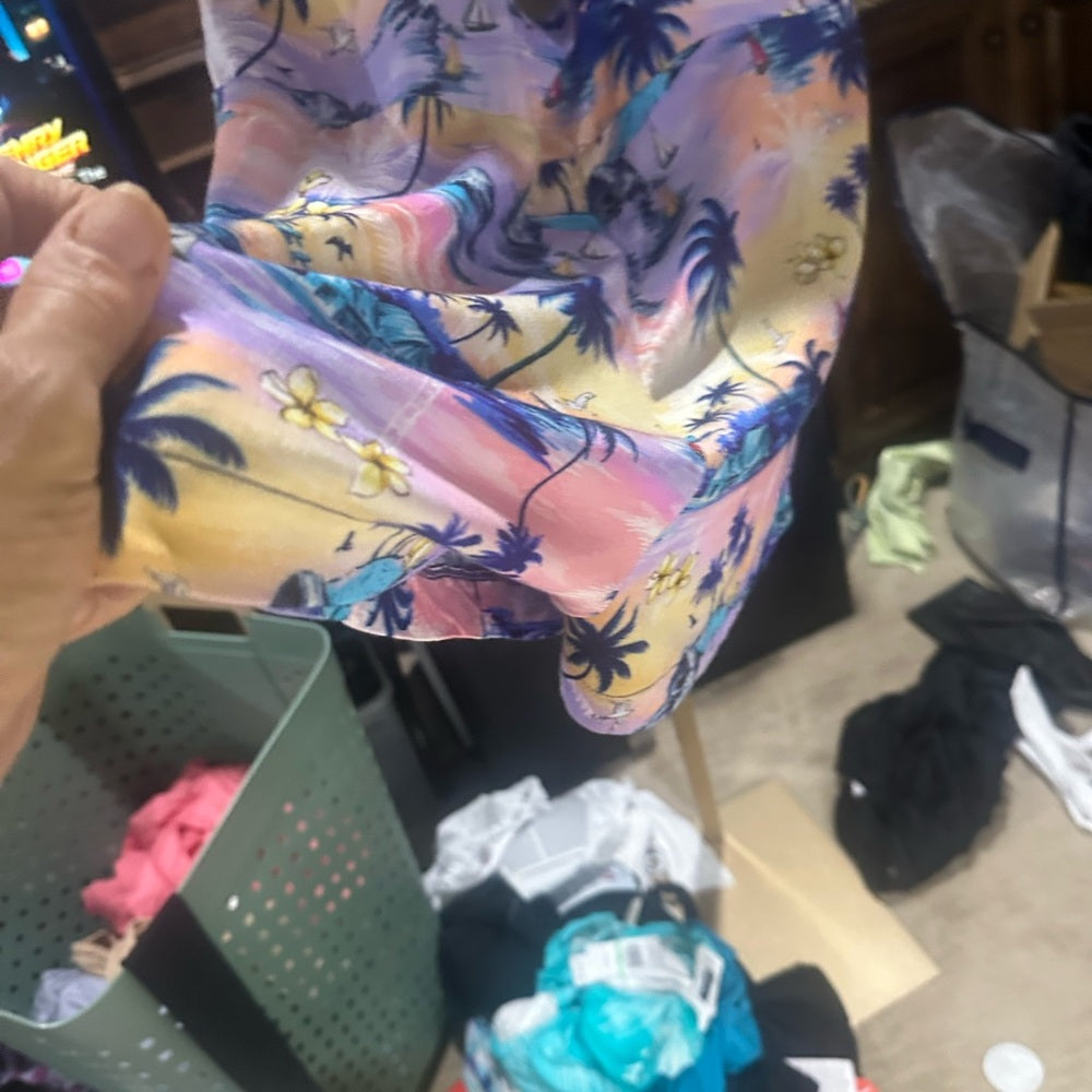 SIZE M Hobie Pink and Blue Tropical Jumpsuit