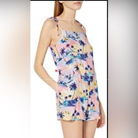 SIZE M Hobie Pink and Blue Tropical Jumpsuit