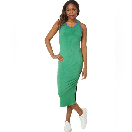 NWT SIZE L/3 Sundry Green Halter Sheath Dress Sleeveless Casual