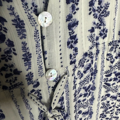 NWOT SIZE XS MINKPINK White and Blue Resort Maxi Dress with Dolman Sleeves