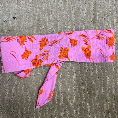 NWOT SIZE L Blue Life Pink and Orange Bikini Top