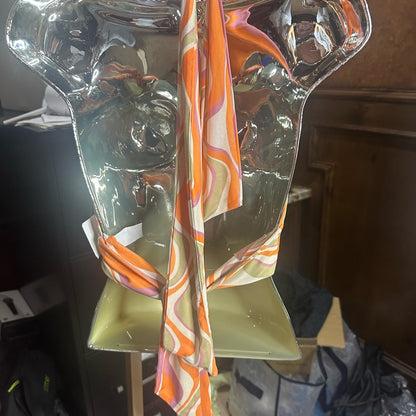 NWOT SIZE S Show Me Your MuMu Multicolor Swirl Crop Top