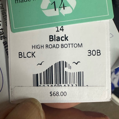 NWT SIZE 14 Sleek Black Bikini with Timeless Design