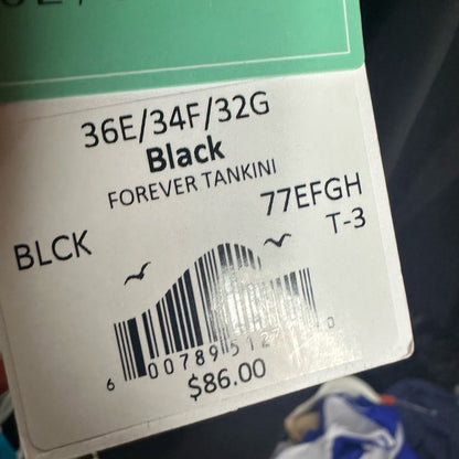 NWT SIZE 14 Sleek Black Bikini with Timeless Design